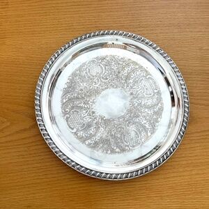 VINTAGE SILVER PLATE SERVING TRAY